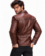 Roadsmith Brown Leather Bomber Jacket