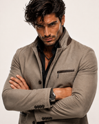 Sandsworn Beige Suede Blazer Leather Jacket