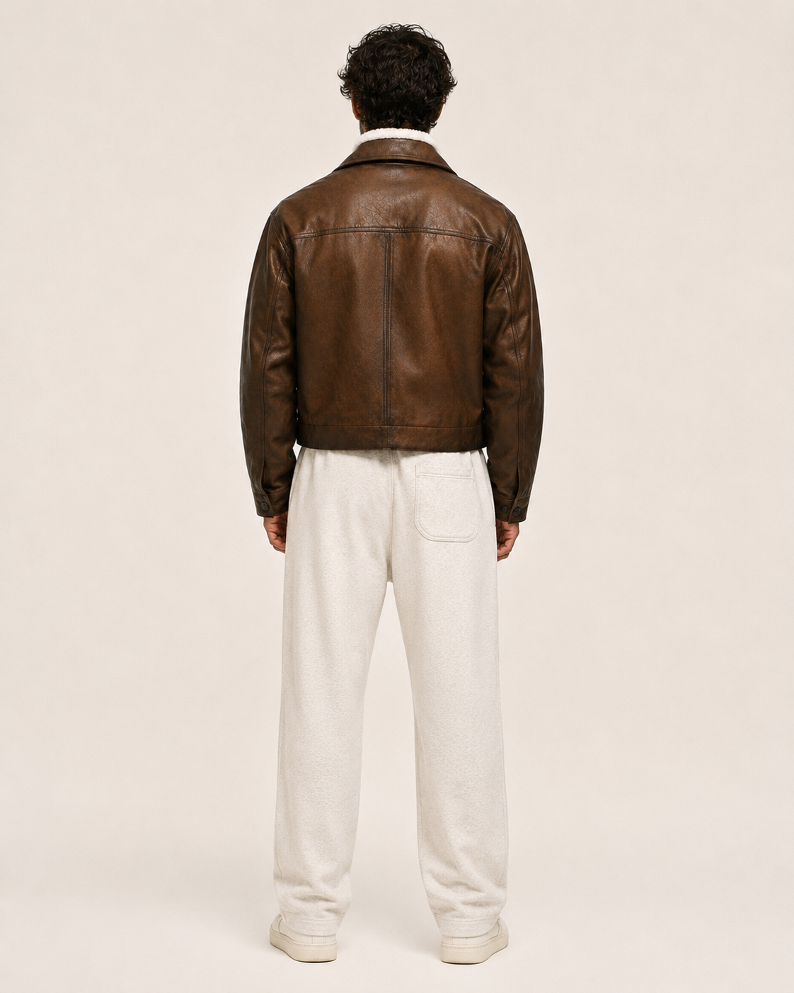 Urban Ember Brown Leather Bomber Jacket