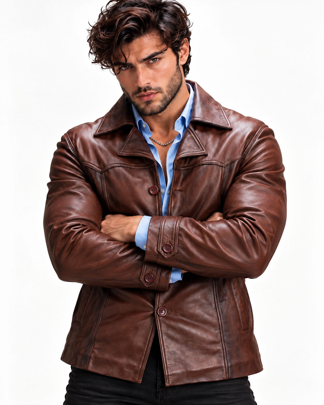Roadsmith Brown Leather Bomber Jacket