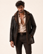 Eclipse Shearling Brown Leather Jacket