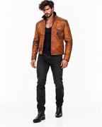 Dravenor by Daaran Cognac Burnished Leather Jacket