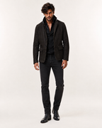 Black Suede Blazer Jacket – Daaran Savren – sleeve and cuff detail
