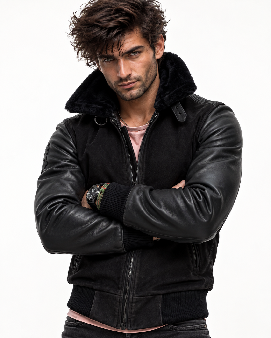 Blackout Valor Black Suede Leather Jacket