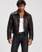 Ironwood Rider Vintage Brown Sheep Leather Western Jacket