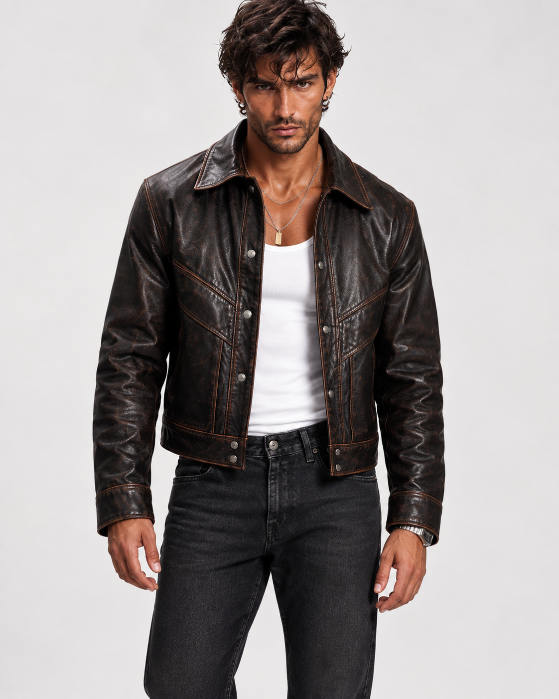 Ironwood Rider Vintage Brown Sheep Leather Western Jacket