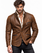 Roma Heritage Brown Leather Jacket