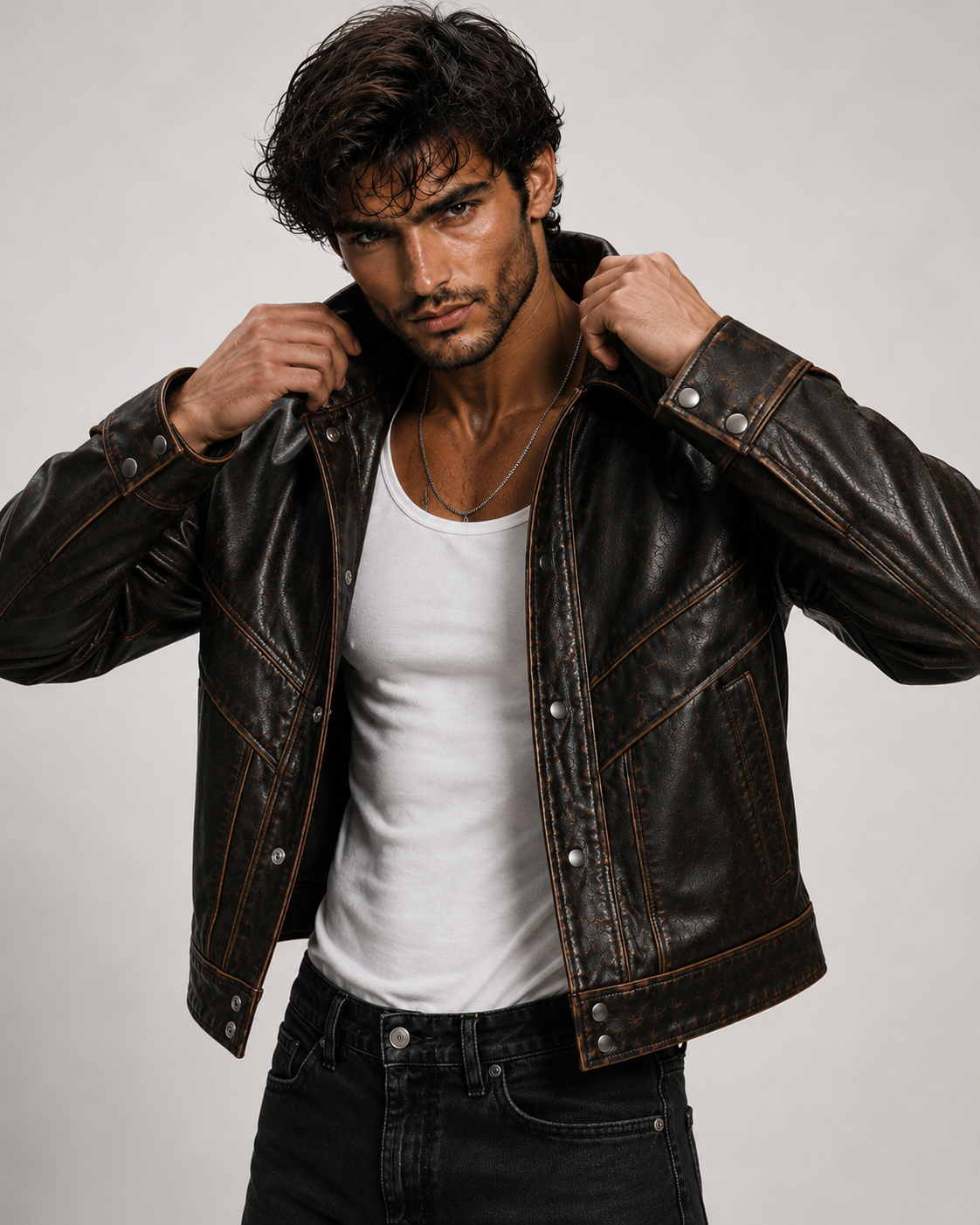 Ironwood Rider Vintage Brown Sheep Leather Western Jacket