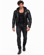 Midnight Rider Black Leather Moto Jacket