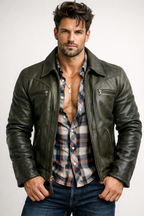 Royce Chestnut Brown Leather Jacket