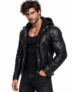 Midnight Rider Black Leather Moto Jacket