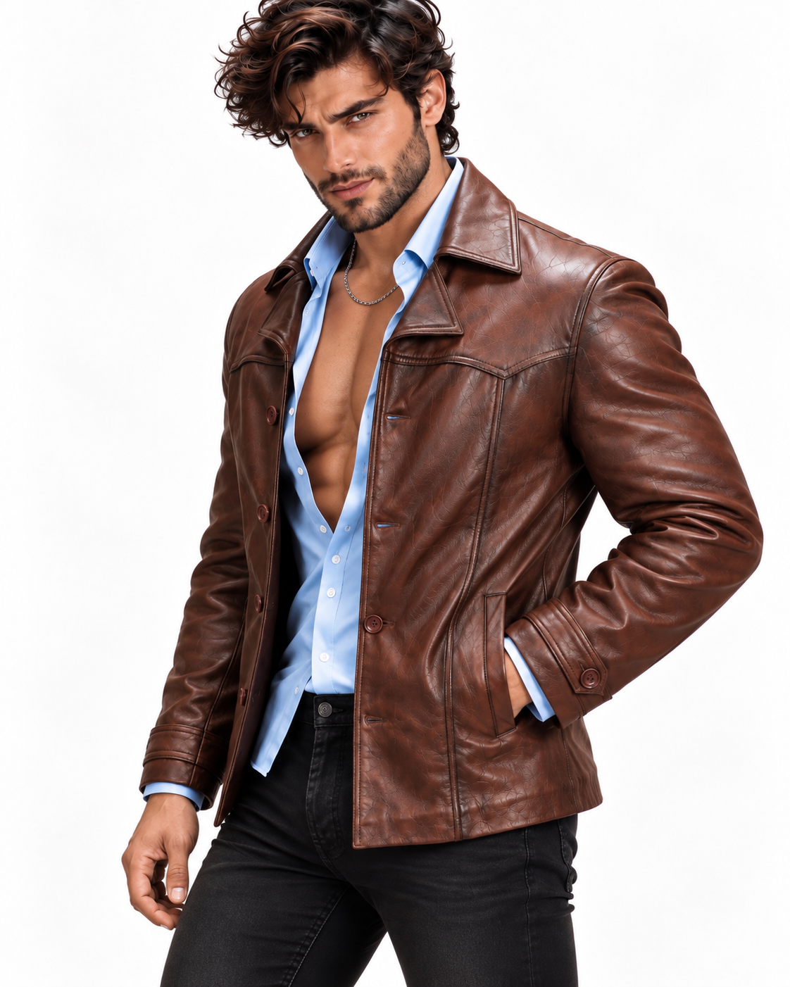 Roadsmith Brown Leather Bomber Jacket