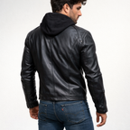 Midnight Rider Black Leather Moto Jacket