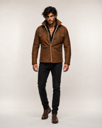 RustRidge Distressed Brown Suede Leather Jacket
