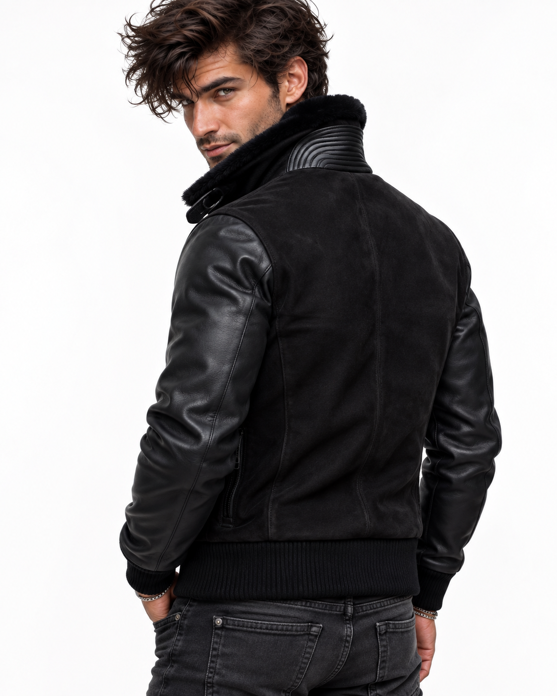 Blackout Valor Black Suede Leather Jacket
