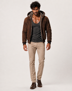 Alpine Nomad Brown Suede Leather Jacket
