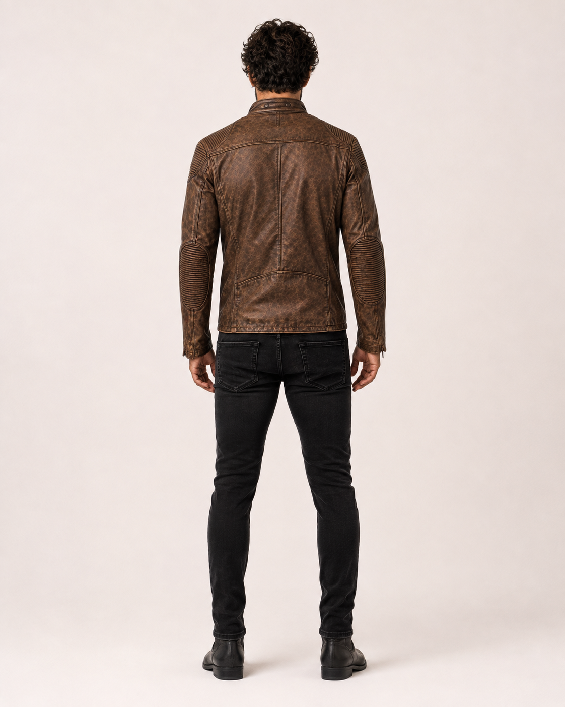 Havoc Racer Distressed Brown Leather Cafe Racer Jacket