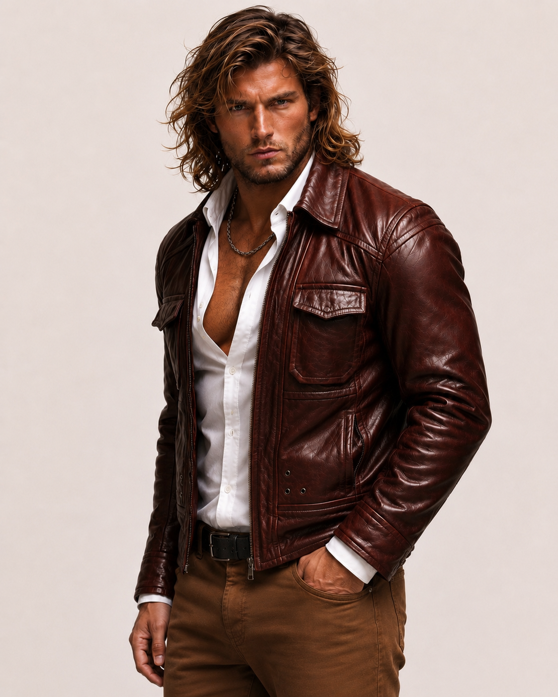 Burnished Bordeaux Sheepskin Jacket - Morvayn