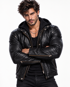 Midnight Rider Black Leather Moto Jacket