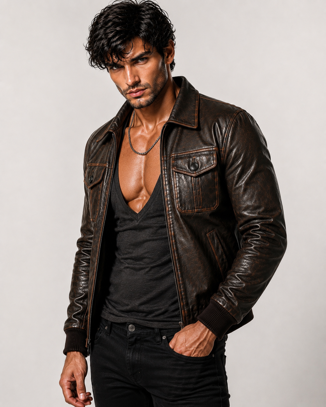 Men's B3 Sheepskin Bomber Flight Jacket | Daaran – back view