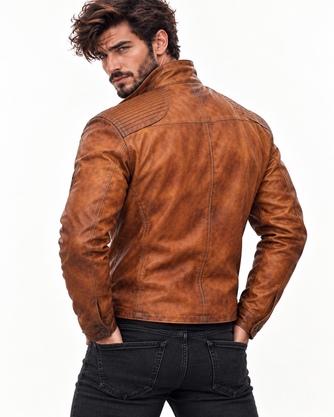 Dravenor by Daaran Cognac Burnished Leather Jacket