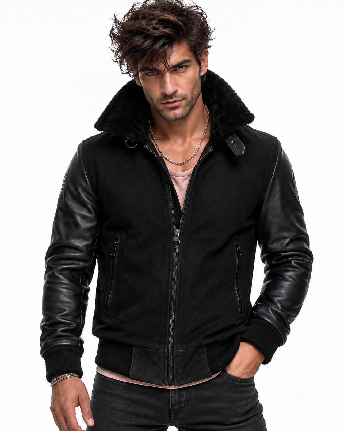 Blackout Valor Black Suede Leather Jacket
