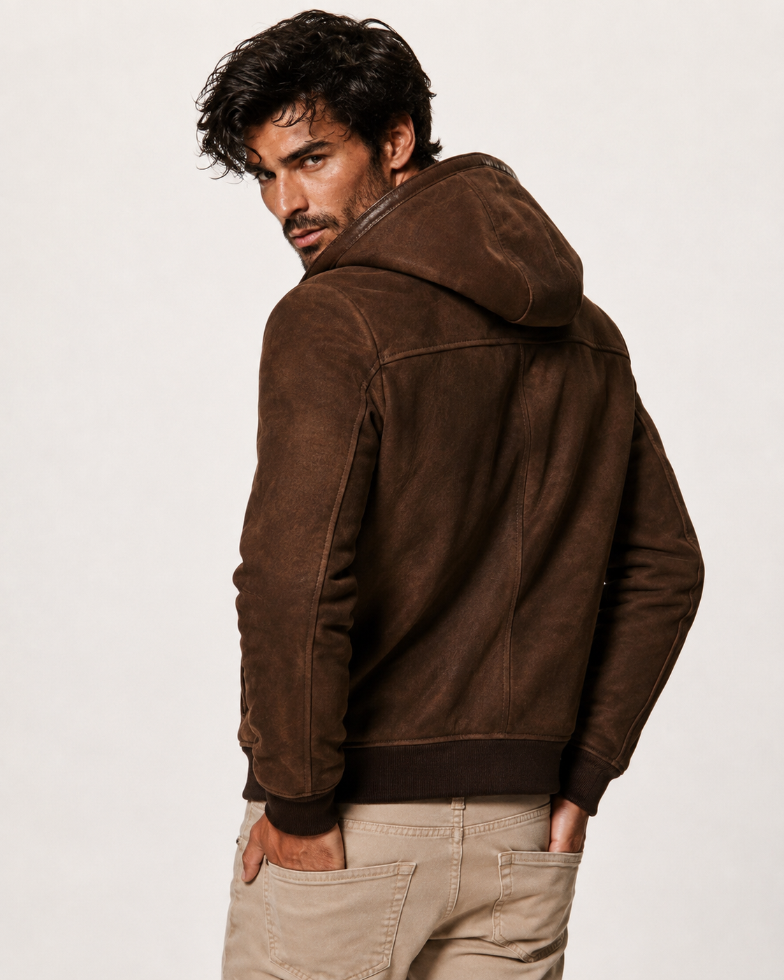 Alpine Nomad Brown Suede Leather Jacket