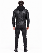 Midnight Rider Black Leather Moto Jacket