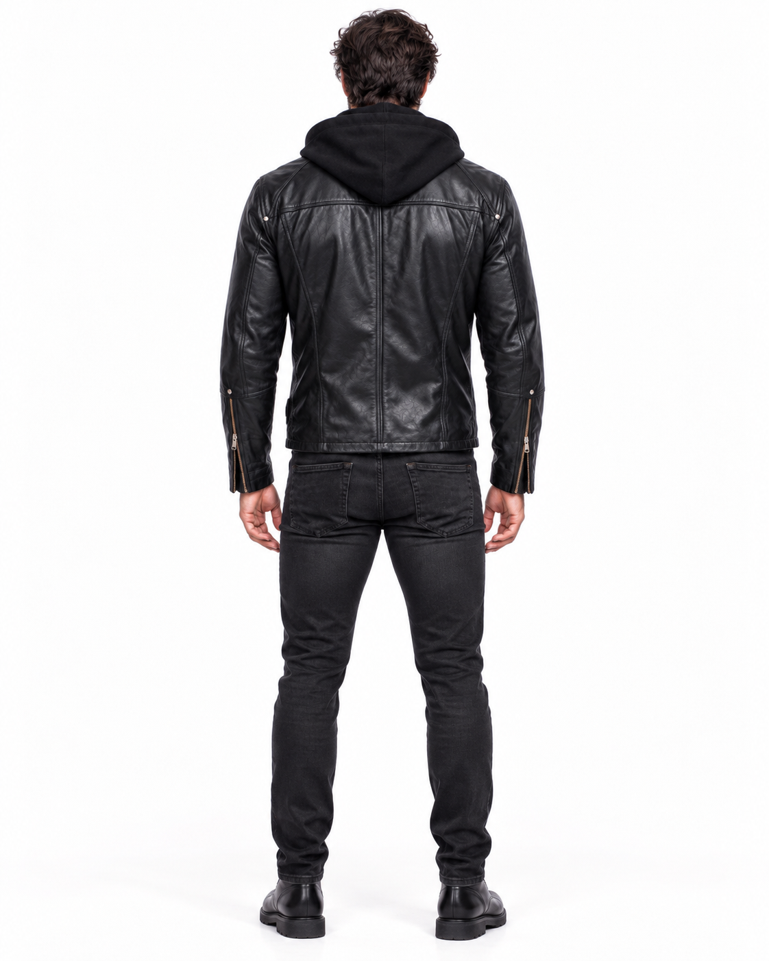 Midnight Rider Black Leather Moto Jacket