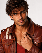 Burnt Saddle Cognac Brown Leather Café Racer Jacket