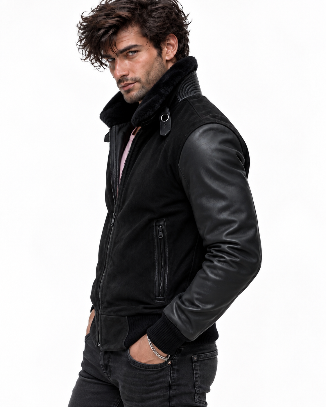 Blackout Valor Black Suede Leather Jacket