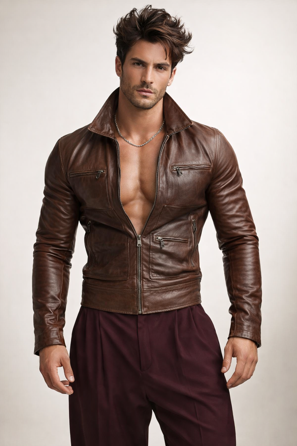 Varyn Leather Jacket – Men’s Slim Fit Moto Jacket