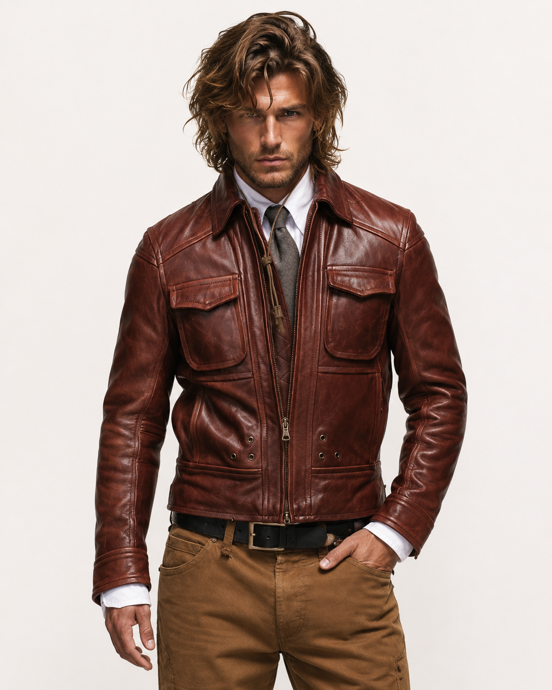 Burnished Bordeaux Sheepskin Jacket - Morvayn