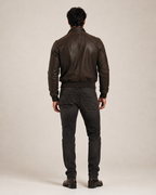 Brown Distressed Sheep Leather Bomber Jacket – Brunnero
