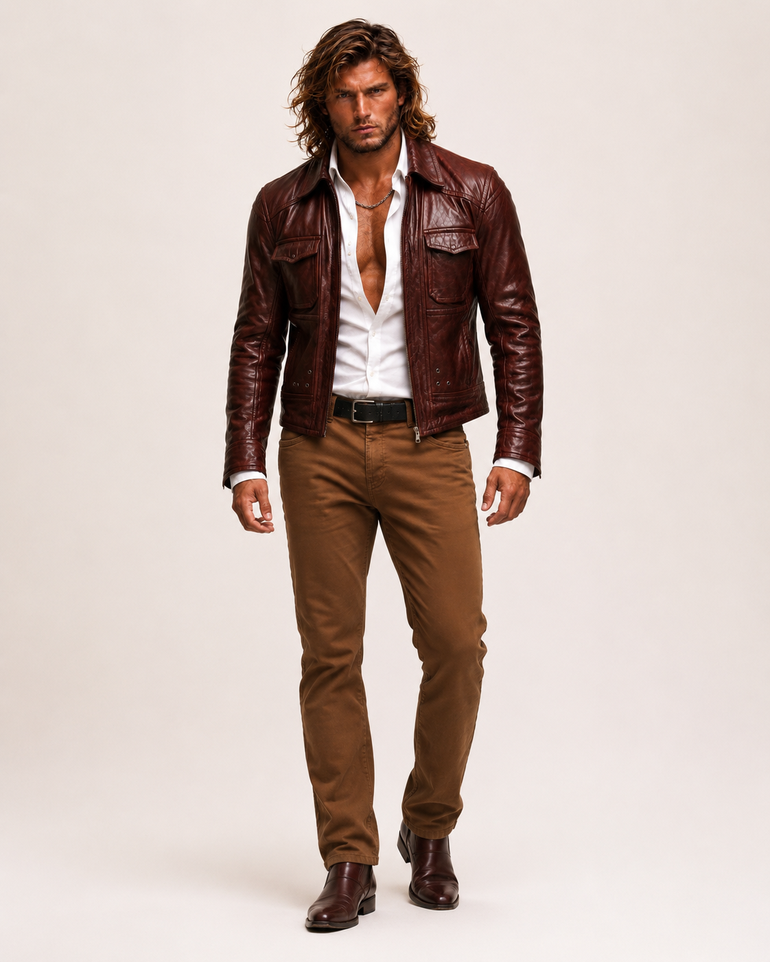 Burnished Bordeaux Sheepskin Jacket - Morvayn