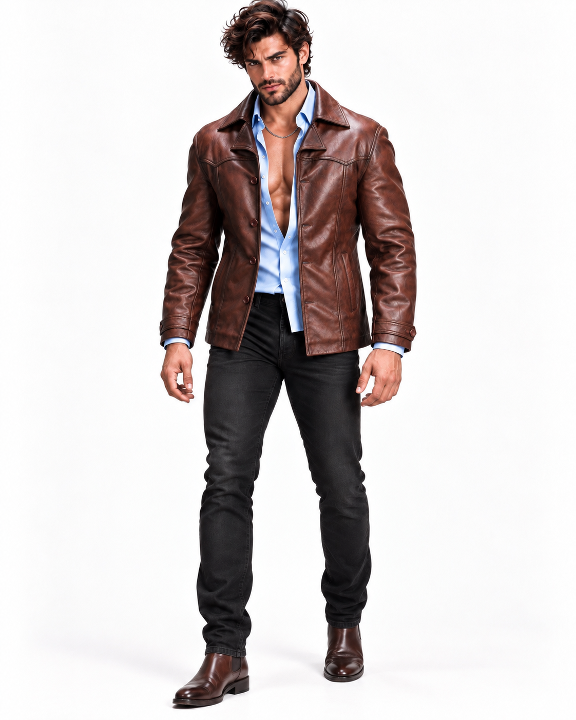 Roadsmith Brown Leather Bomber Jacket