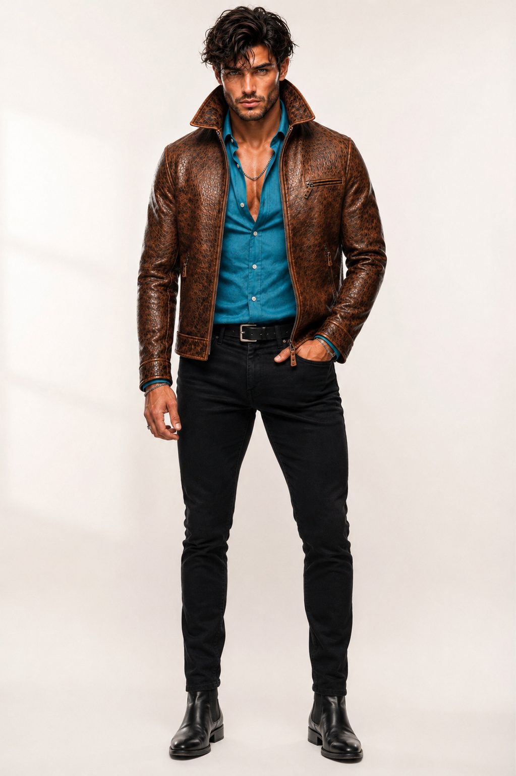 Talon Ridge Distressed Brown Leather Jacket