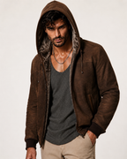 Alpine Nomad Brown Suede Leather Jacket