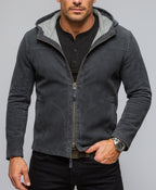 Elano Charcoal Gray Suede Leather Jacket