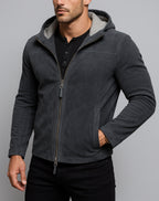 Elano Charcoal Gray Suede Leather Jacket