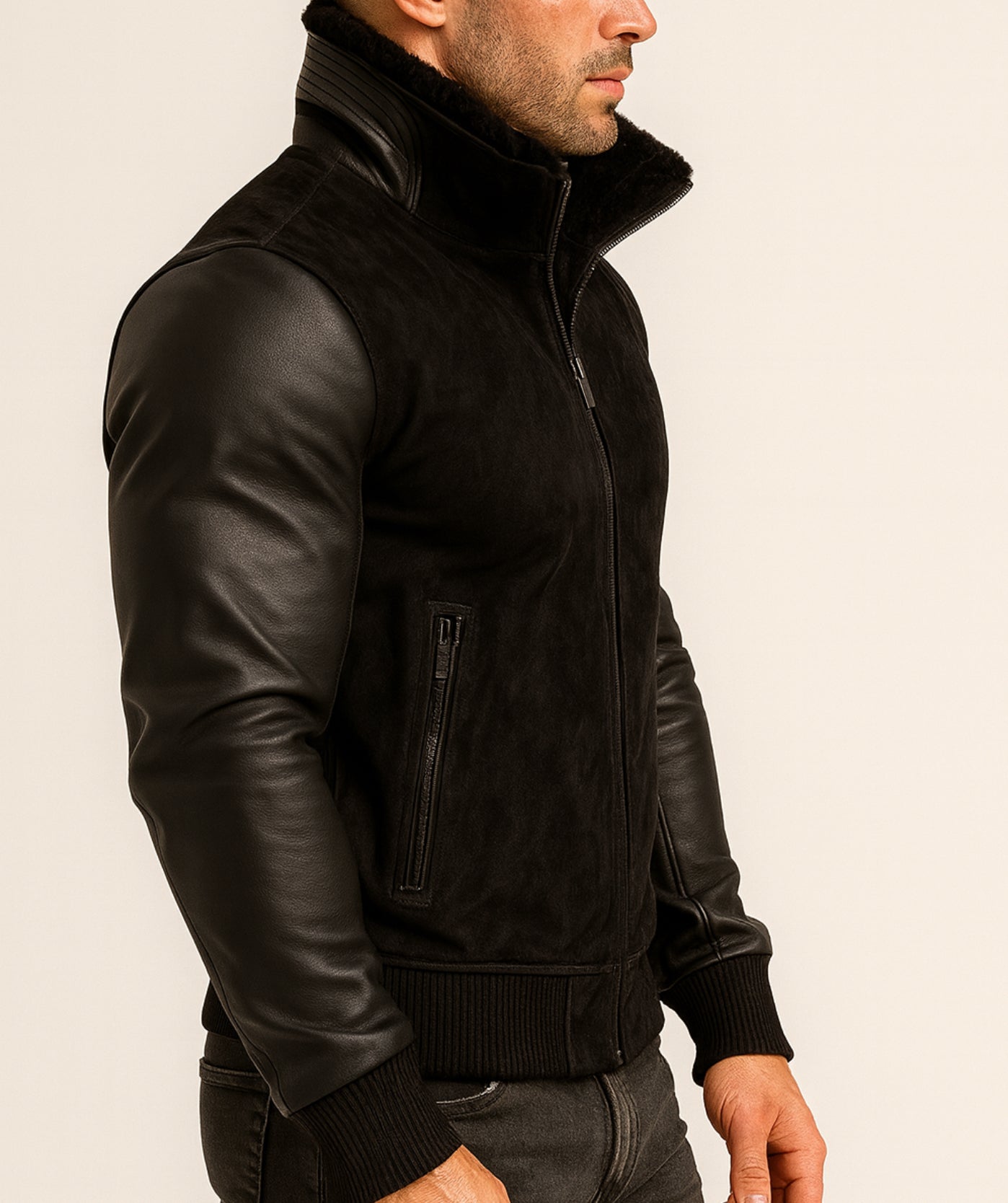 Blackout Valor Black Suede Leather Jacket