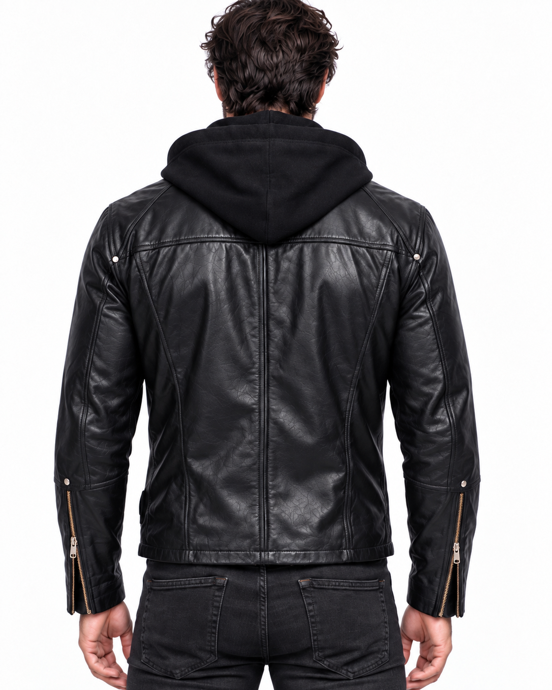 Midnight Rider Black Leather Moto Jacket