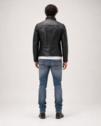 Urban Valor Black Leather Biker Jacket