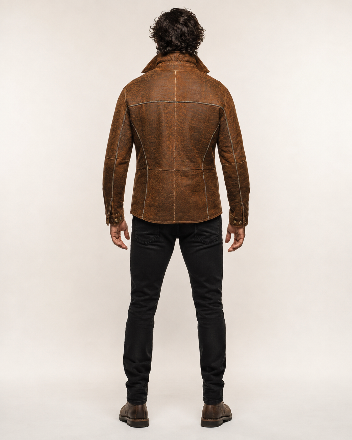 RustRidge Distressed Brown Suede Leather Jacket