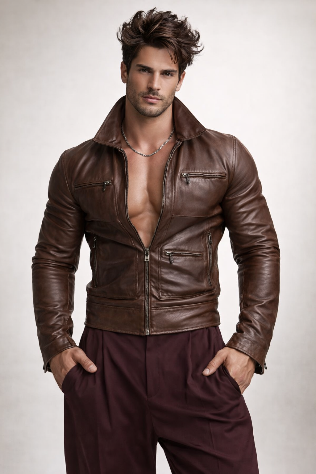 Varyn Leather Jacket – Men’s Slim Fit Moto Jacket