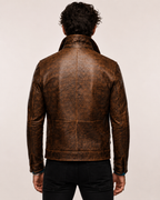 Talon Ridge Distressed Brown Leather Jacket