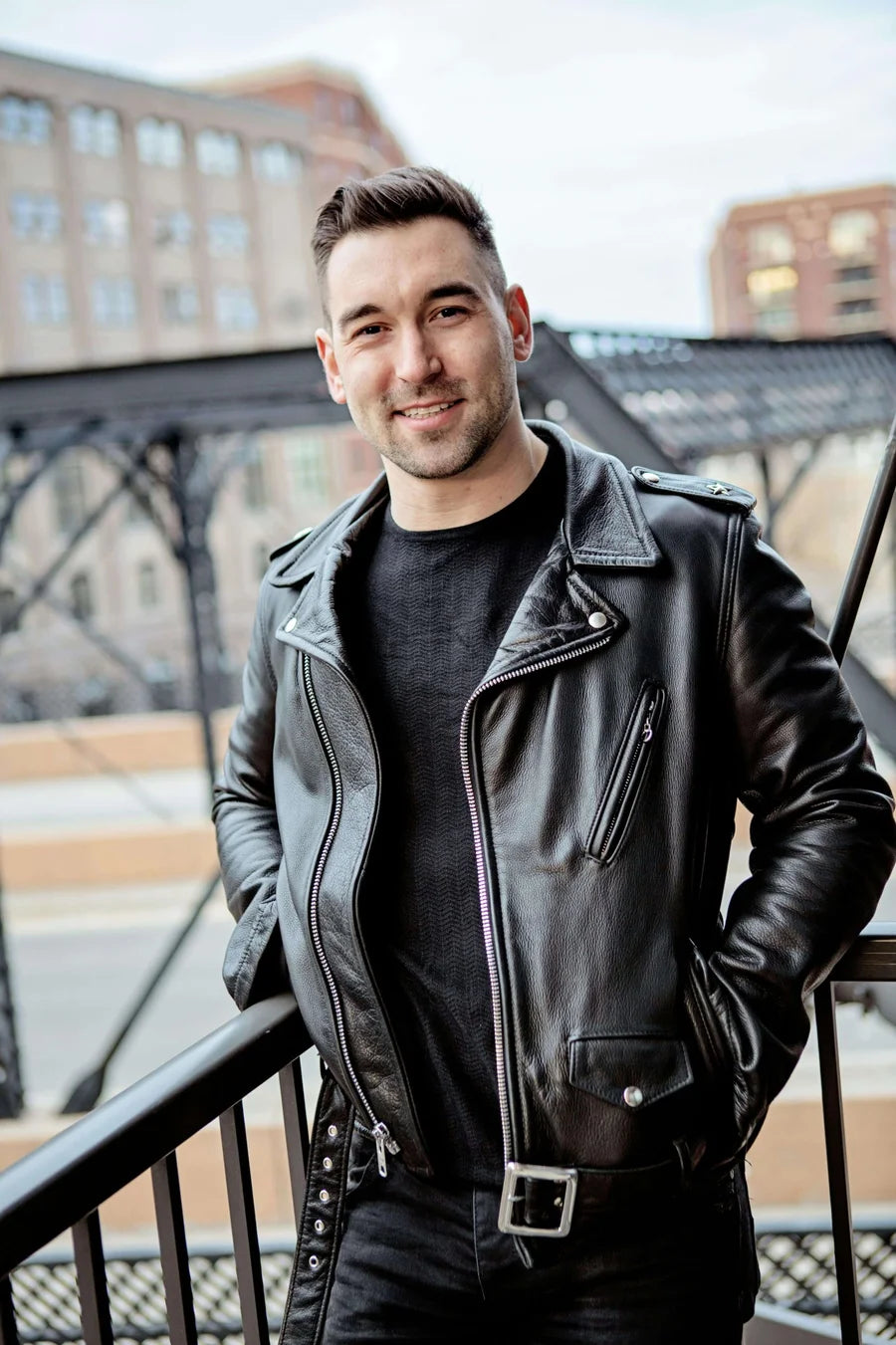 Shop men’s leather jackets online – premium biker and bomber styles