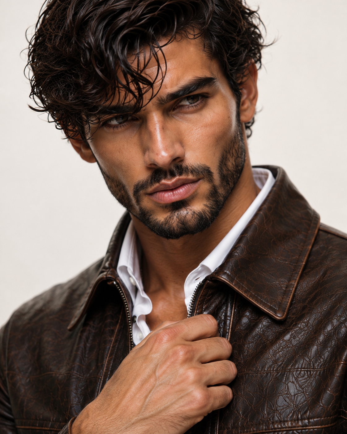 Ironwood Realm Distressed Brown Leather Jacket
