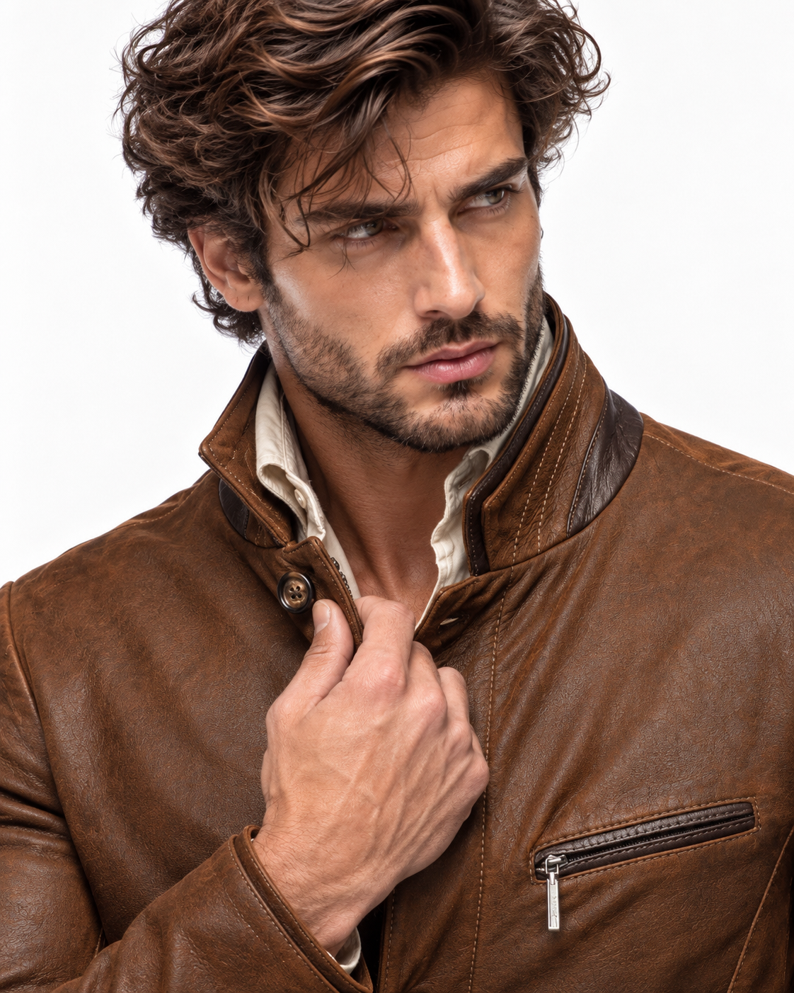 Roma Heritage Brown Leather Jacket