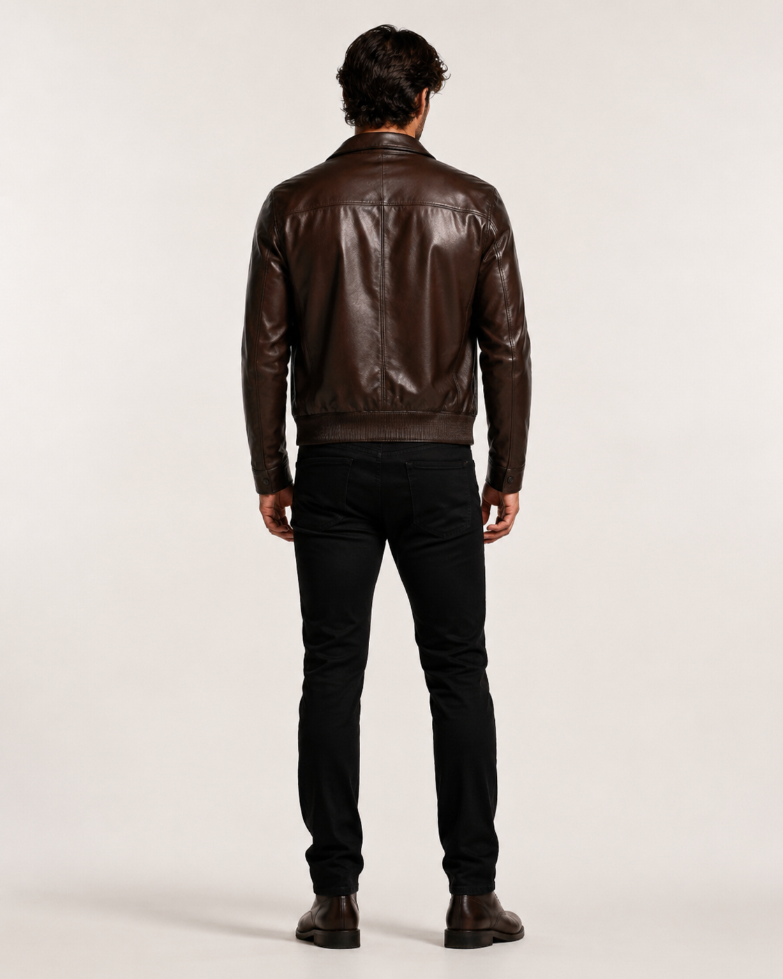 Brown Sheep Leather Bomber Jacket – Havaro by Daaran